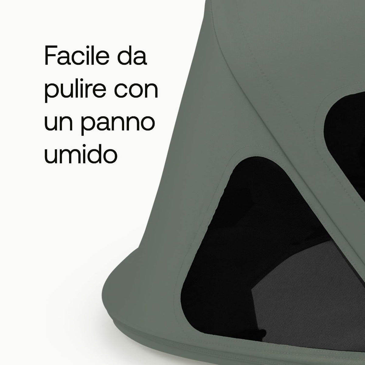Breezy Sun Canopy with Mosquito Net for Kangaroo and Fox Strollers - Midnight Black