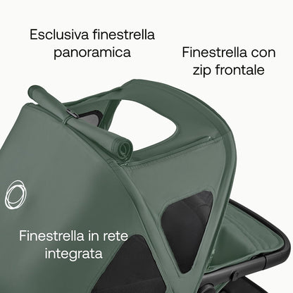 Breezy Sun Canopy with Mosquito Net for Kangaroo and Fox Strollers - Midnight Black