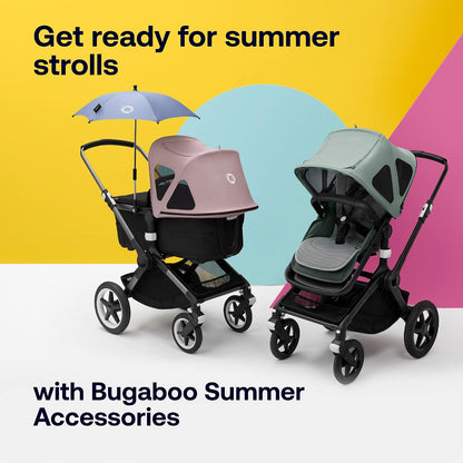 Breezy Sun Canopy with Mosquito Net for Kangaroo and Fox Strollers - Midnight Black