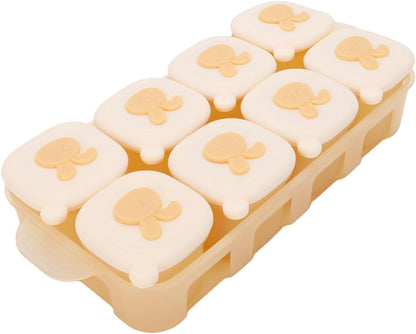 Silicone Freezer Trays With Lid Food Freezer Tray Silicone Trays for Freezing Food Reusable Kid Storage Container Ice Cube Mold for Homemade Purees