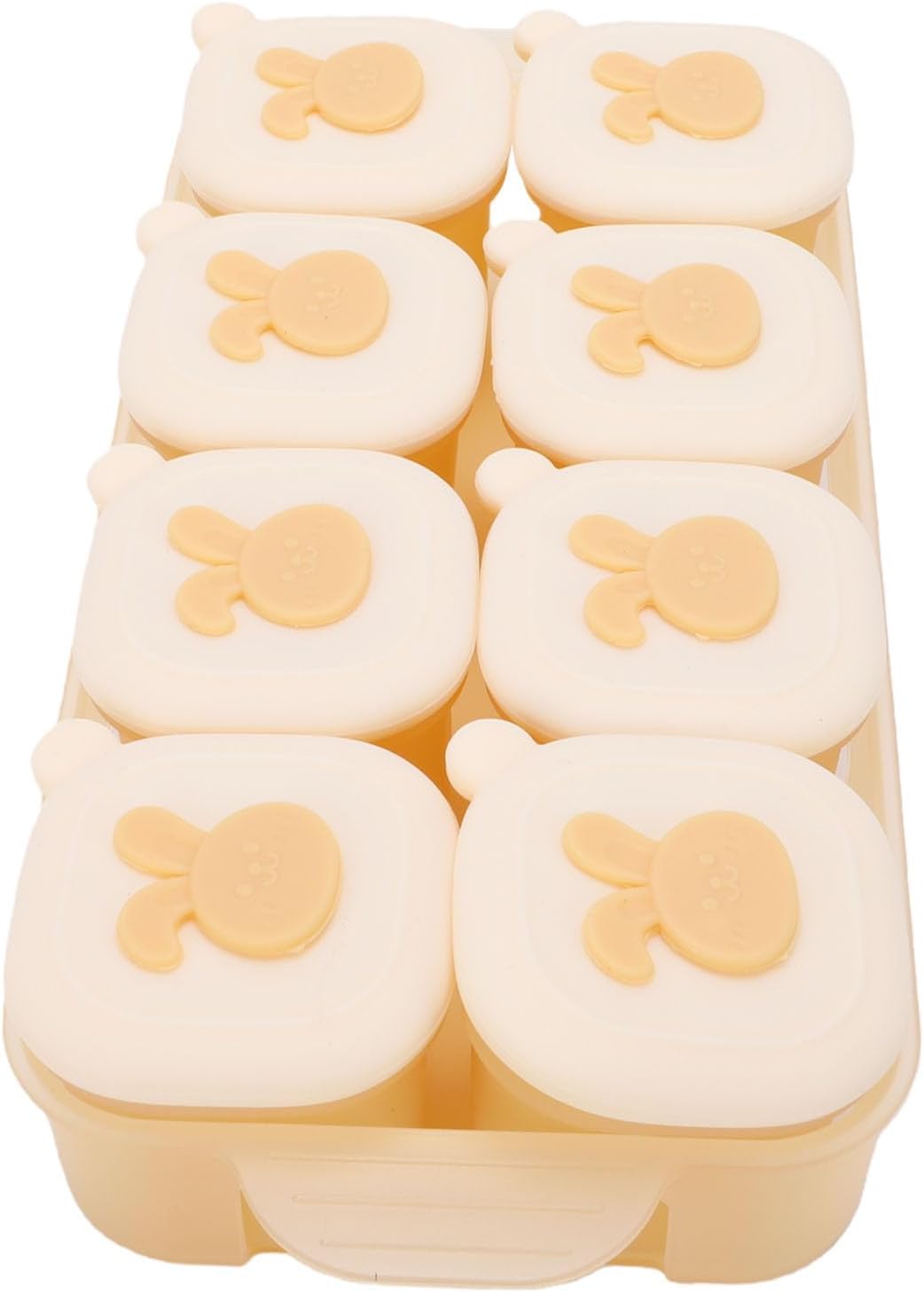 Silicone Freezer Trays With Lid Food Freezer Tray Silicone Trays for Freezing Food Reusable Kid Storage Container Ice Cube Mold for Homemade Purees