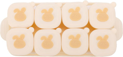 Silicone Freezer Trays With Lid Food Freezer Tray Silicone Trays for Freezing Food Reusable Kid Storage Container Ice Cube Mold for Homemade Purees