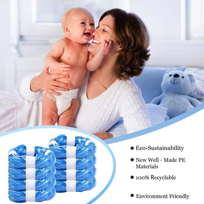 Diaper Pail Refill Bags, Compatible with Genie Complete, Expressions (8 Pack) Pail Refills Unscented | Odor Blocking, Strong, Easy Replacement | Holds up to 2160 Newborn Diapers
