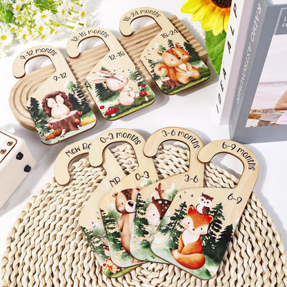 Animals Baby Closet Dividers 7PCS Wood Nursery 24 Months Decor
