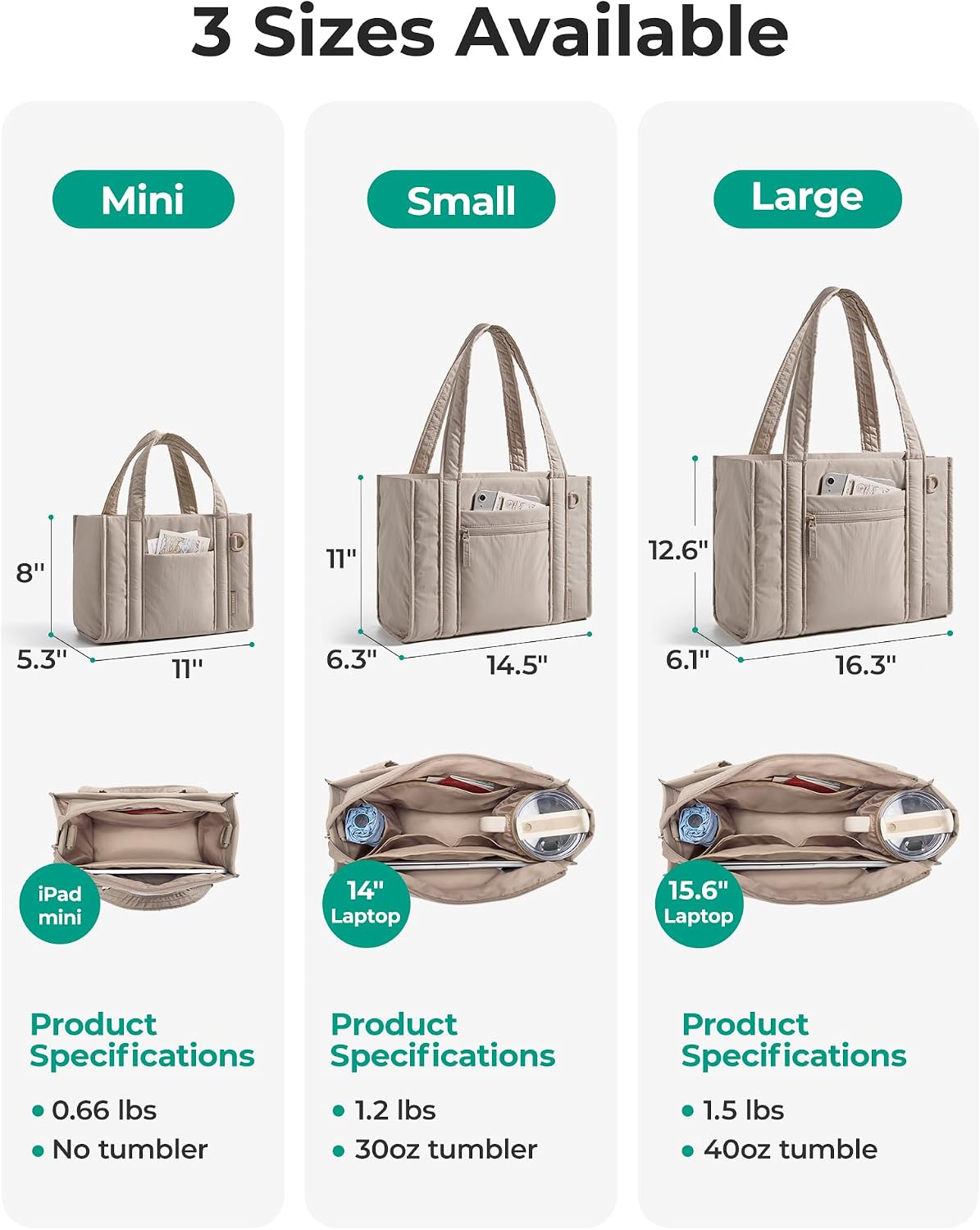 Boxy Tote Bag for Women, Crossbody Work Bag with Zipper