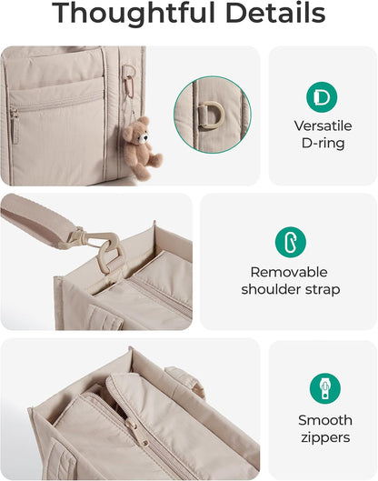 Boxy Tote Bag for Women, Crossbody Work Bag with Zipper