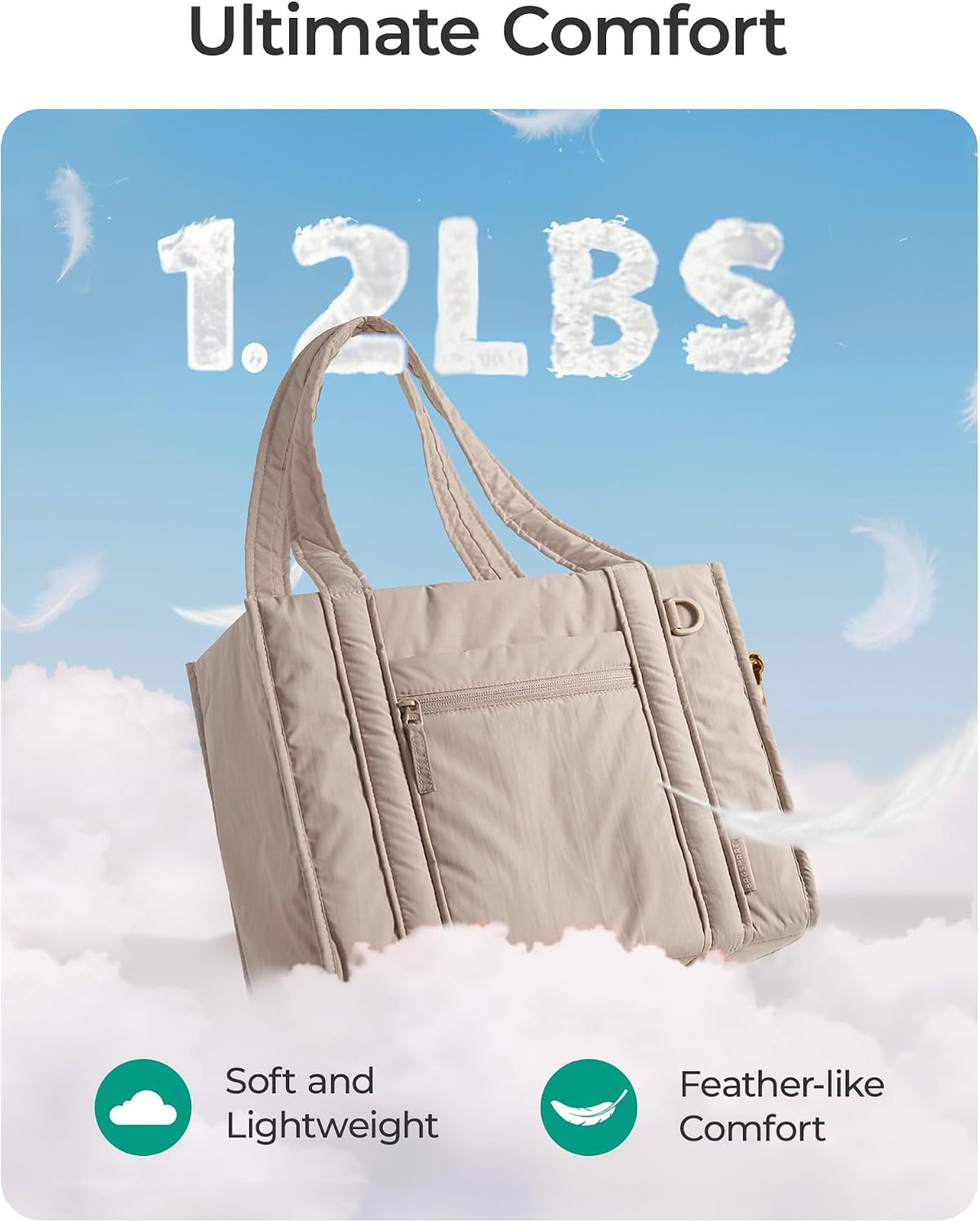 Boxy Tote Bag for Women, Crossbody Work Bag with Zipper