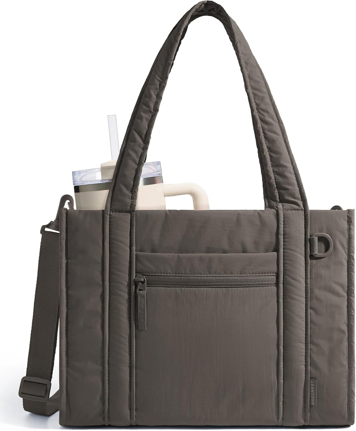 Boxy Tote Bag for Women, Crossbody Work Bag with Zipper
