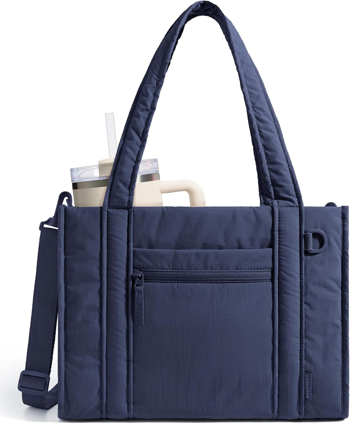 Boxy Tote Bag for Women, Crossbody Work Bag with Zipper