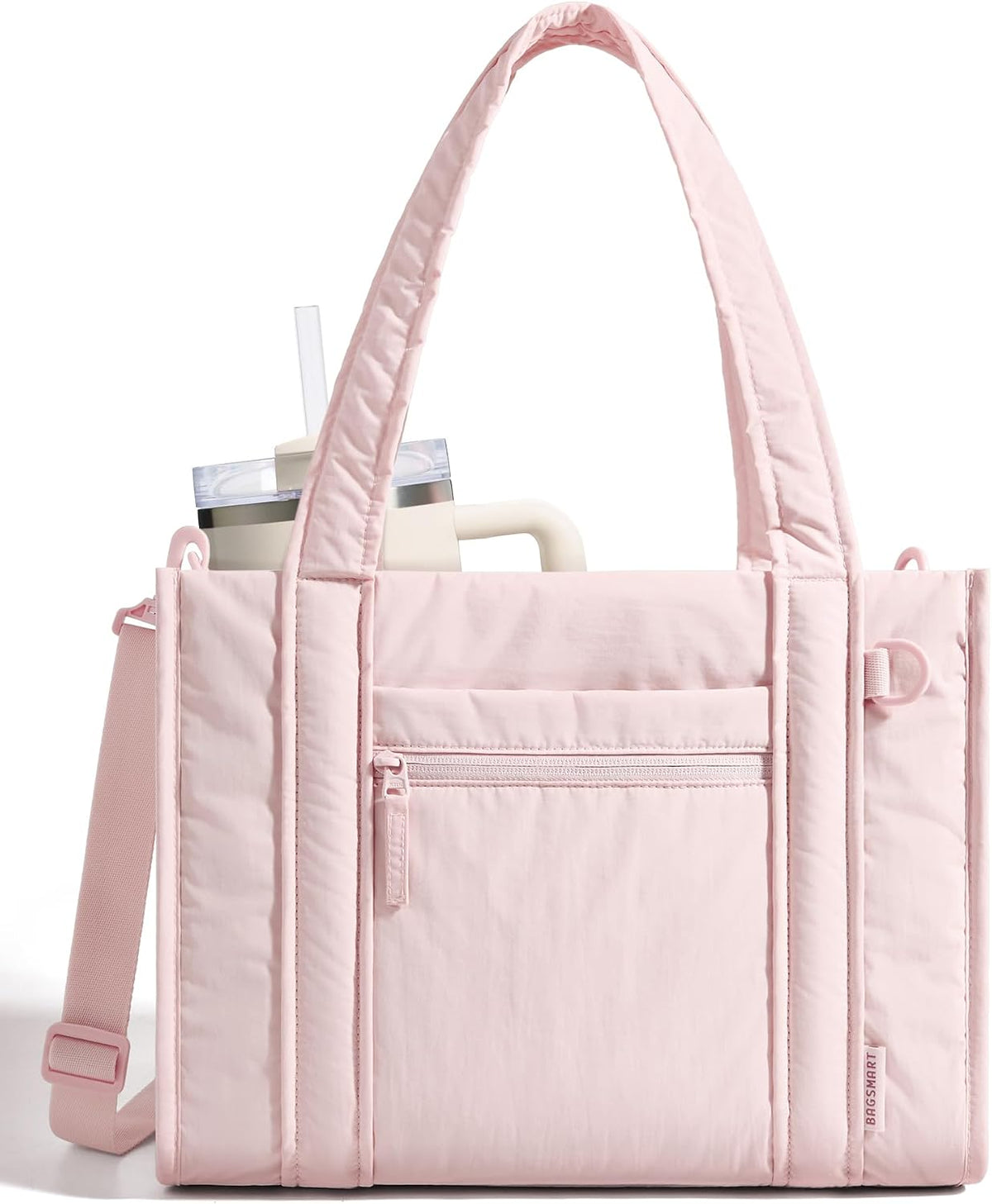 Boxy Tote Bag for Women, Crossbody Work Bag with Zipper
