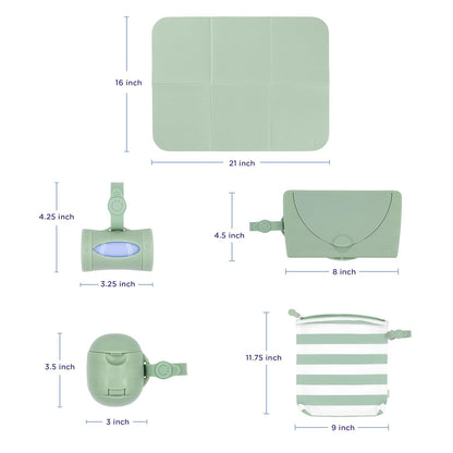 On-the-Go Diaper Changing Baby Mat, Taupe