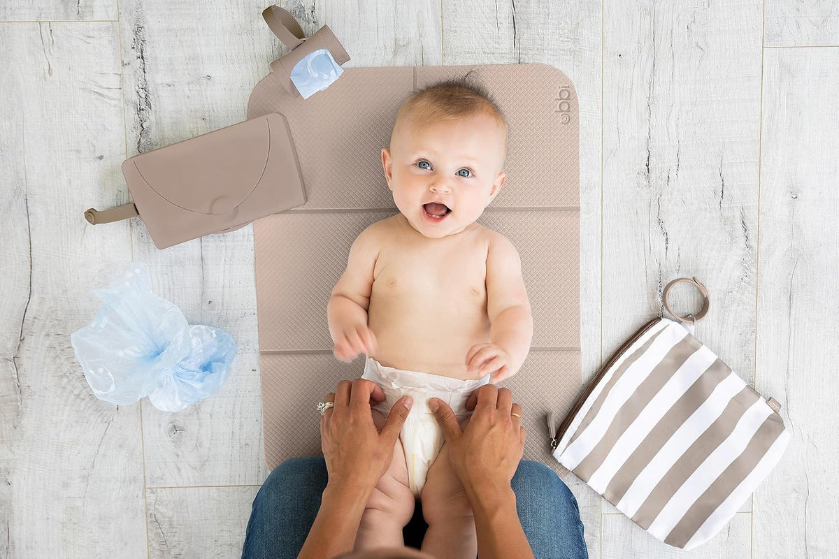 On-the-Go Diaper Changing Baby Mat, Taupe
