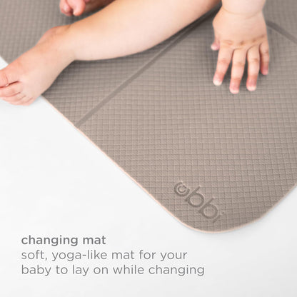 On-the-Go Diaper Changing Baby Mat, Taupe