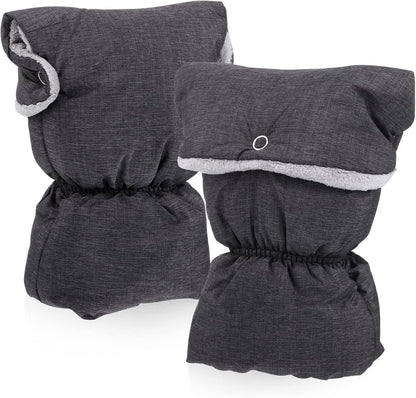 1pair Stroller Gloves Warm Fleece Hand Muffs for Parents Fit for Strollers Shopping Carts for Cold Weather Use