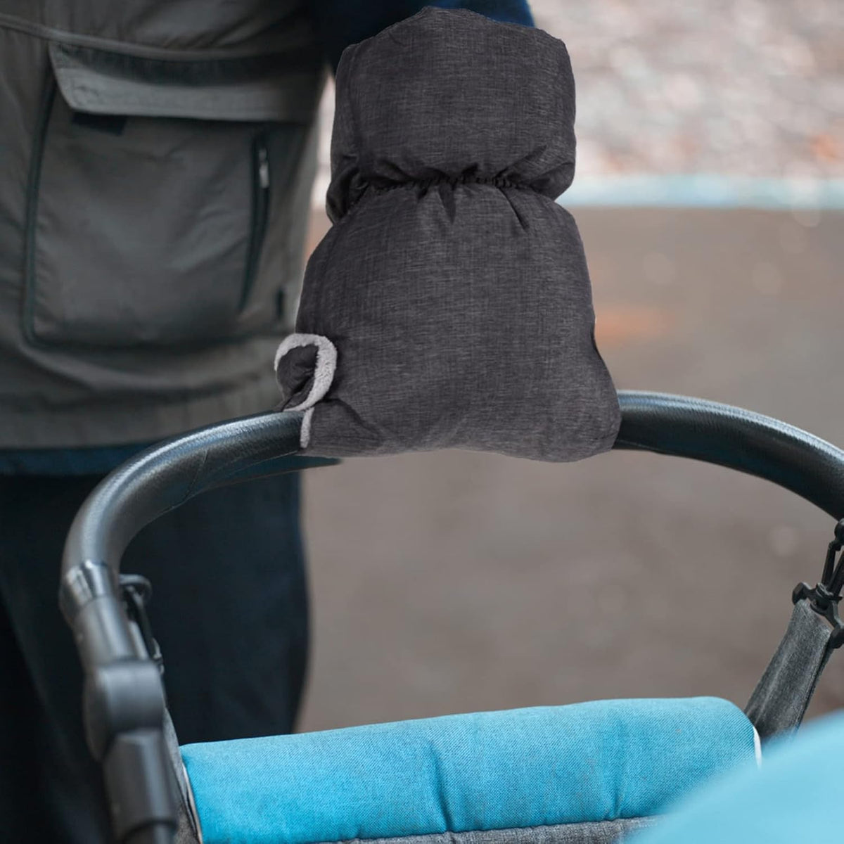1pair Stroller Gloves Warm Fleece Hand Muffs for Parents Fit for Strollers Shopping Carts for Cold Weather Use