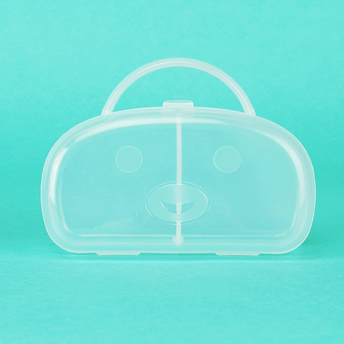 Pacifier Case, Pacifier Container Can Storage 2 Pacifiers, Baby Pacifier Holder Case for Travel, BPA Free,Transparent