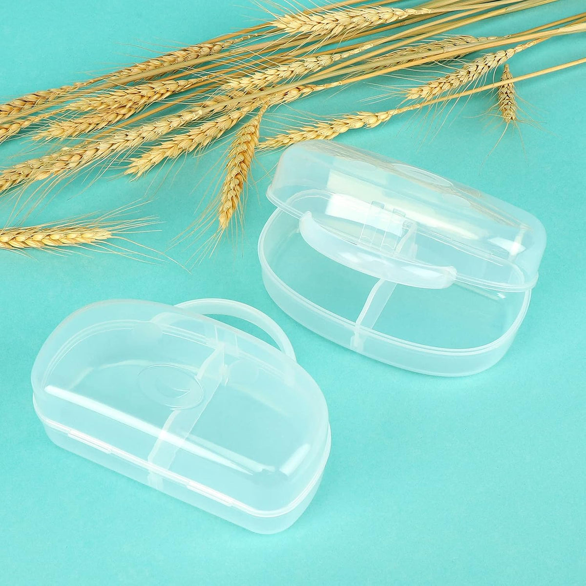 Pacifier Case, Pacifier Container Can Storage 2 Pacifiers, Baby Pacifier Holder Case for Travel, BPA Free,Transparent