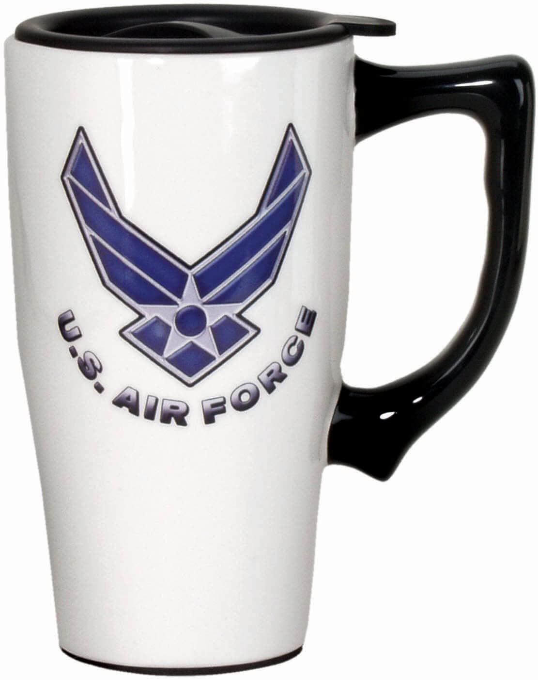 Ceramic Travel Mugs - American Flag Cup - Hot or Cold Beverages - Gift for Coffee Lovers