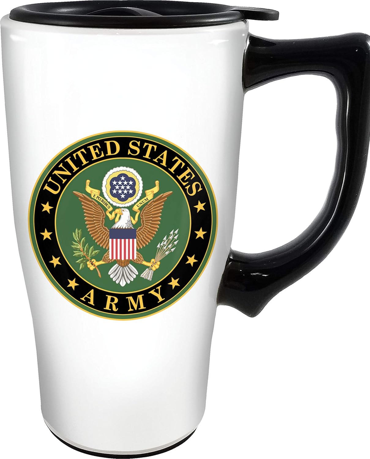 Ceramic Travel Mugs - American Flag Cup - Hot or Cold Beverages - Gift for Coffee Lovers