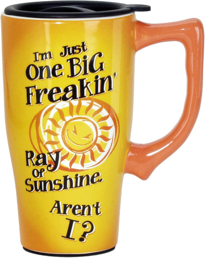 Ceramic Travel Mugs - American Flag Cup - Hot or Cold Beverages - Gift for Coffee Lovers