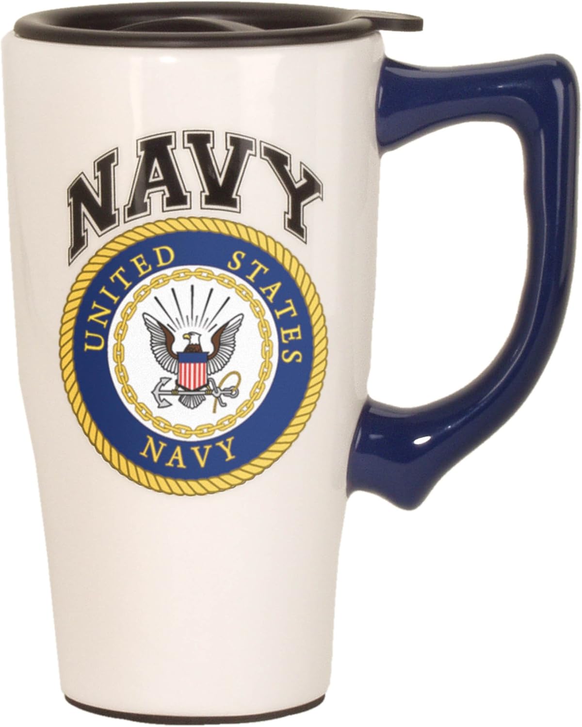 Ceramic Travel Mugs - American Flag Cup - Hot or Cold Beverages - Gift for Coffee Lovers