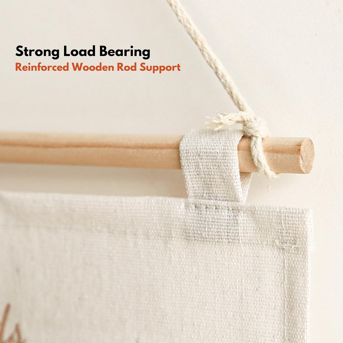 Wall Hanging Organizer with Pockets, Over Door Storage Organizer with Wooden Rod, Multi Pocket Fabric Wall Organizer for Bedroom Bathroom Closet Door, Space Saving Hanging Storage Bag (12)