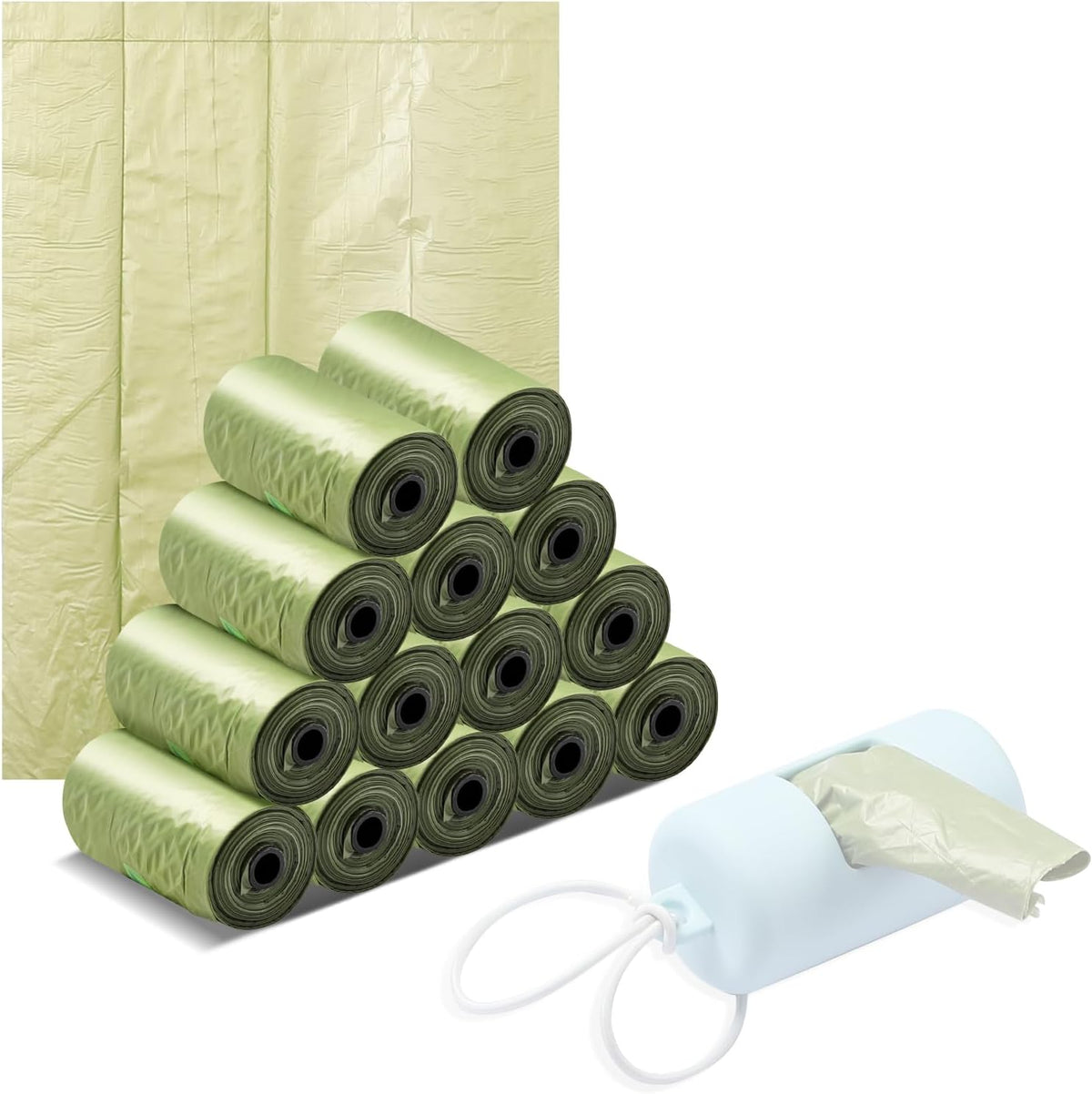 14 Rolls Waste Disposal Bags Refills Compatible with Ubbi On the Go Gray Bag Dispenser, Leak Proof Baby Poop Baggies for Travel, Diaper Disposal Bags for Quick Changes and Easy to Use (14 x 15 Count)