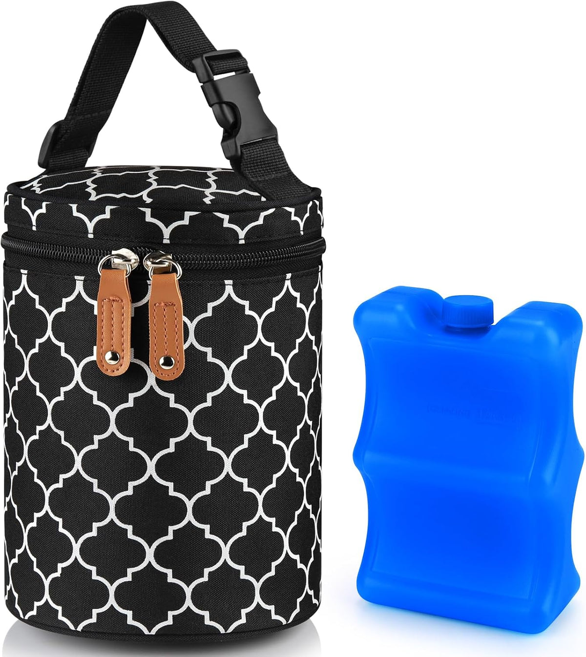 Breastmilk Cooler Bag with Ice Pack, Insulated Baby Bottle Cooler Tote Bags for Nursing Mom Daycare, Grey