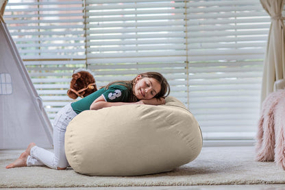 Stuffed Animal Storage Bean Bag Chair Cover for Kids