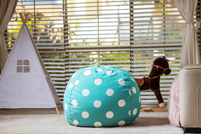 Stuffed Animal Storage Bean Bag Chair Cover for Kids