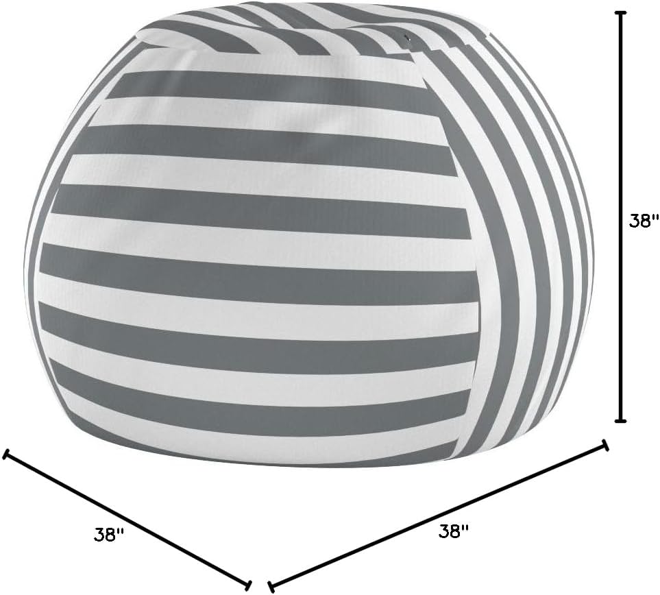 Stuffed Animal Storage Bean Bag Chair Cover for Kids