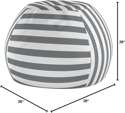 Stuffed Animal Storage Bean Bag Chair Cover for Kids