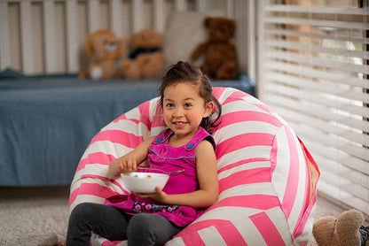 Stuffed Animal Storage Bean Bag Chair Cover for Kids