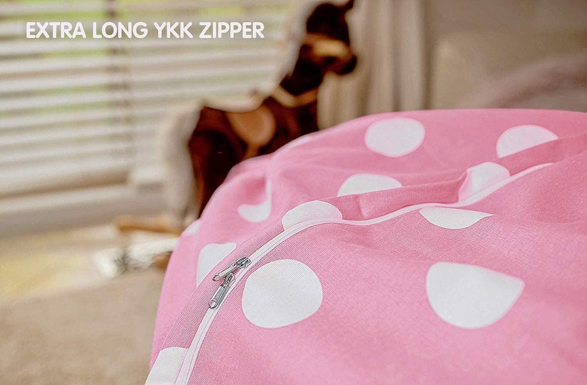 Stuffed Animal Storage Bean Bag Chair Cover for Kids