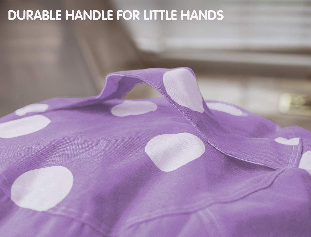 Stuffed Animal Storage Bean Bag Chair Cover for Kids