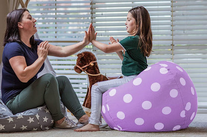 Stuffed Animal Storage Bean Bag Chair Cover for Kids