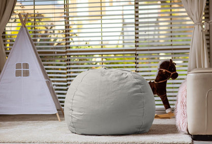 Stuffed Animal Storage Bean Bag Chair Cover for Kids