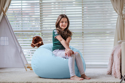 Stuffed Animal Storage Bean Bag Chair Cover for Kids