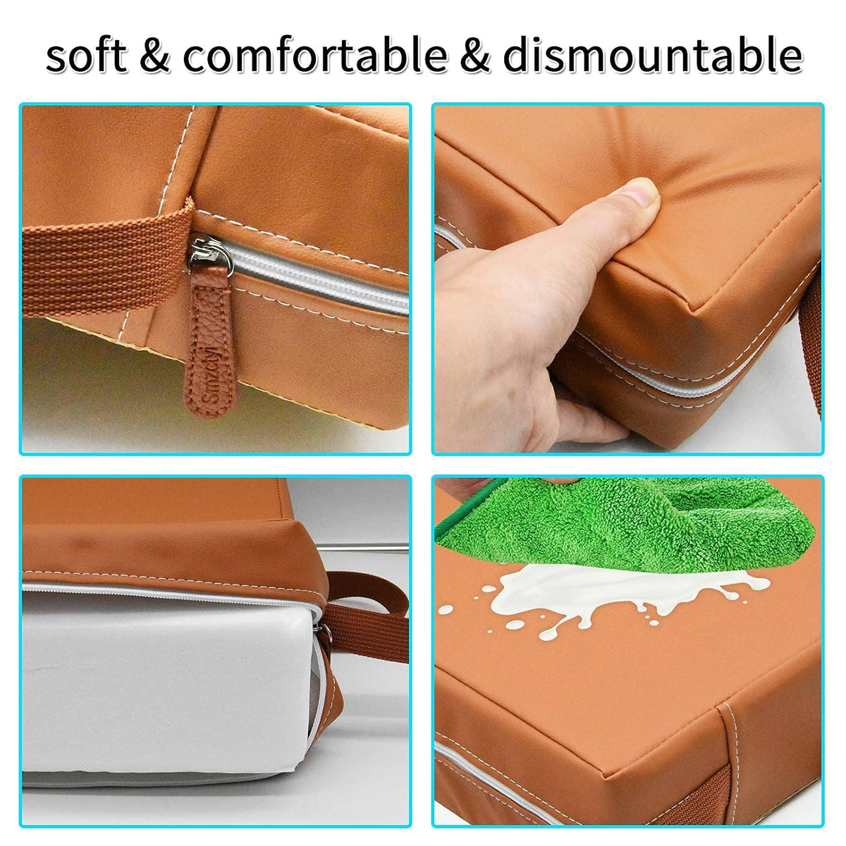 Toddler Booster Seat for Dining Table, Removable Chair Cushion