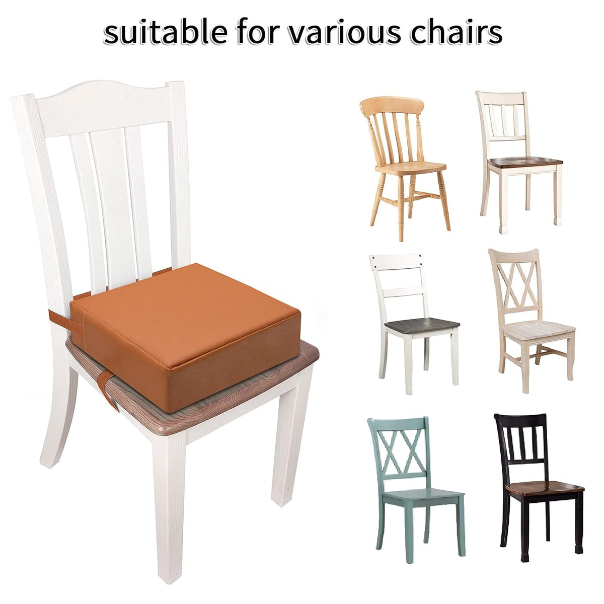 Toddler Booster Seat for Dining Table, Removable Chair Cushion
