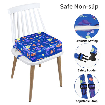 Toddler Booster Seat for Dining Table, Removable Chair Cushion
