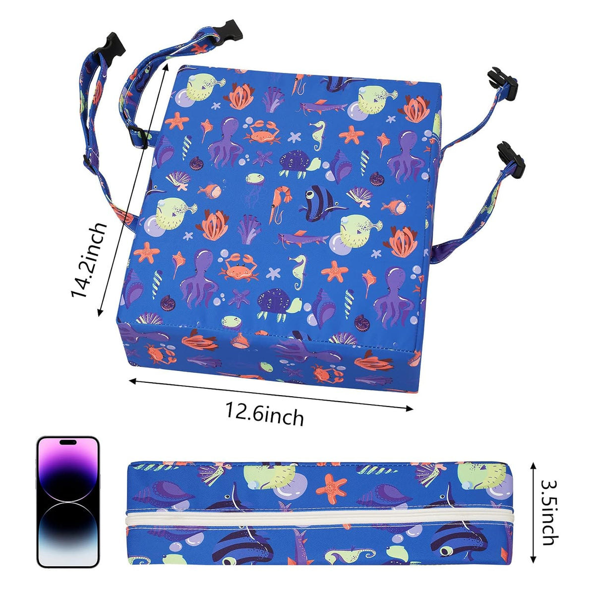 Toddler Booster Seat for Dining Table, Removable Chair Cushion