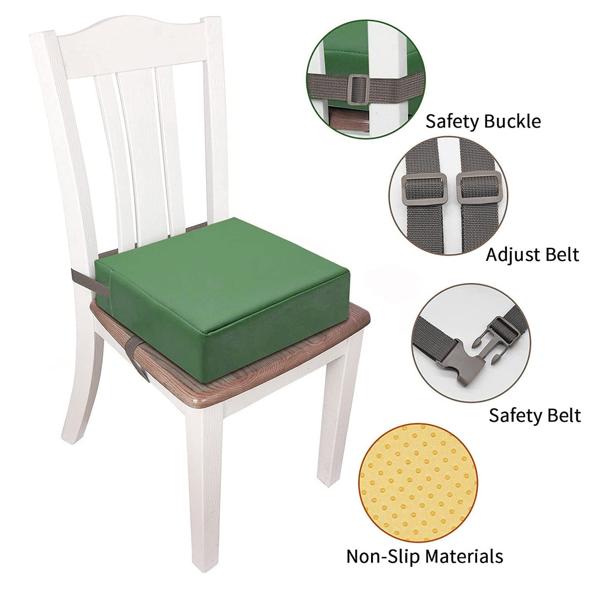 Toddler Booster Seat for Dining Table, Removable Chair Cushion