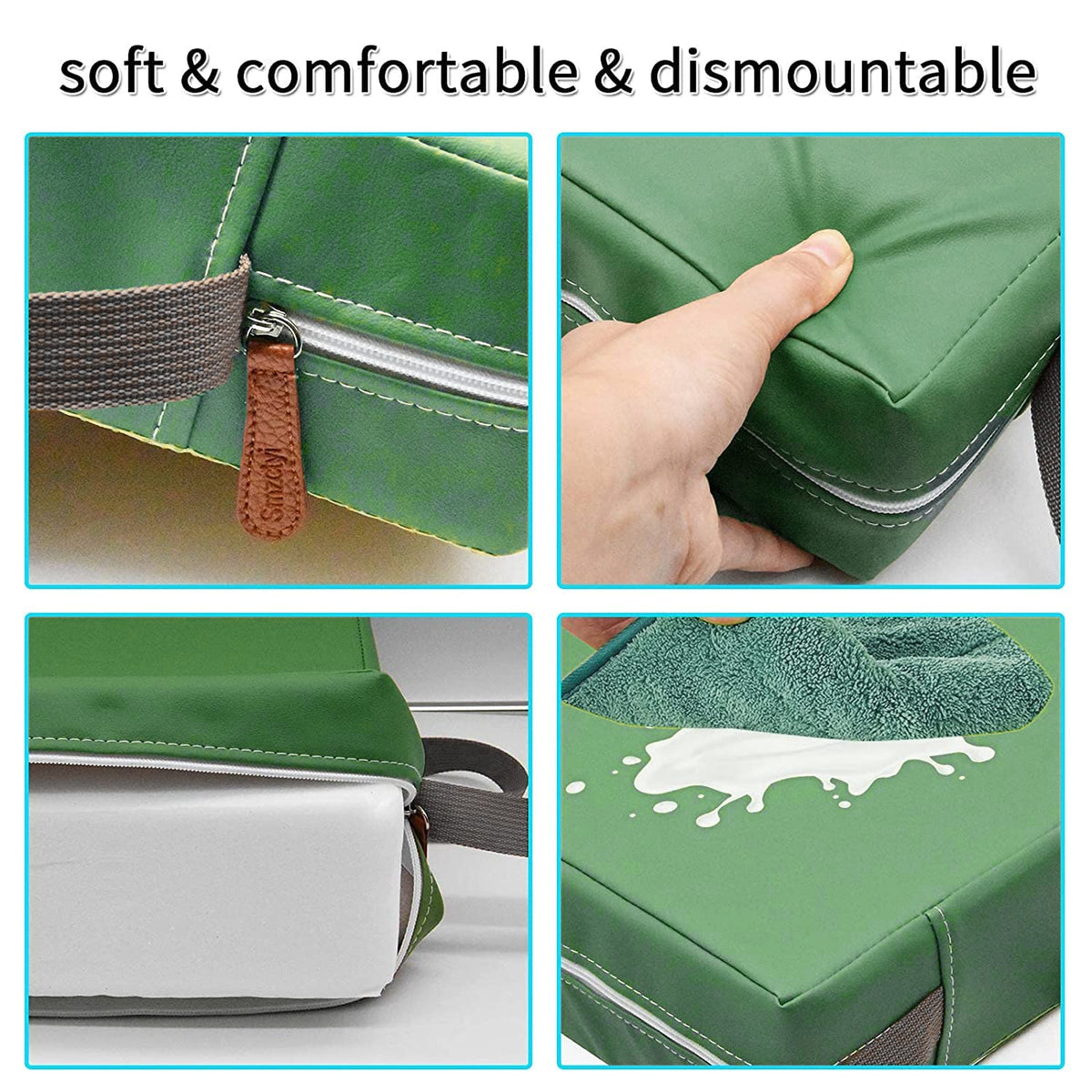 Toddler Booster Seat for Dining Table, Removable Chair Cushion