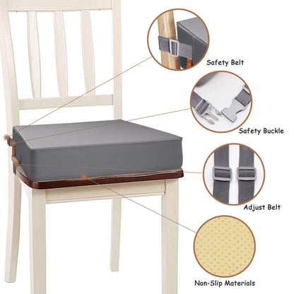 Toddler Booster Seat for Dining Table, Removable Chair Cushion