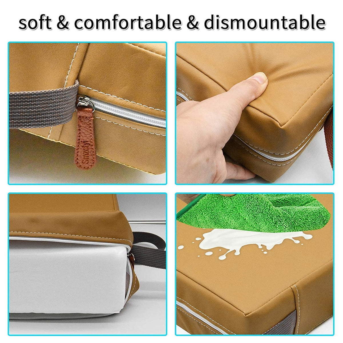 Toddler Booster Seat for Dining Table, Removable Chair Cushion