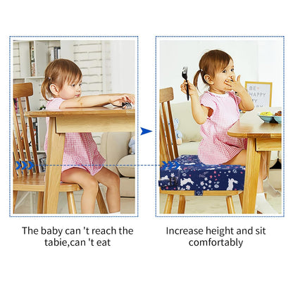 Toddler Booster Seat for Dining Table, Removable Chair Cushion