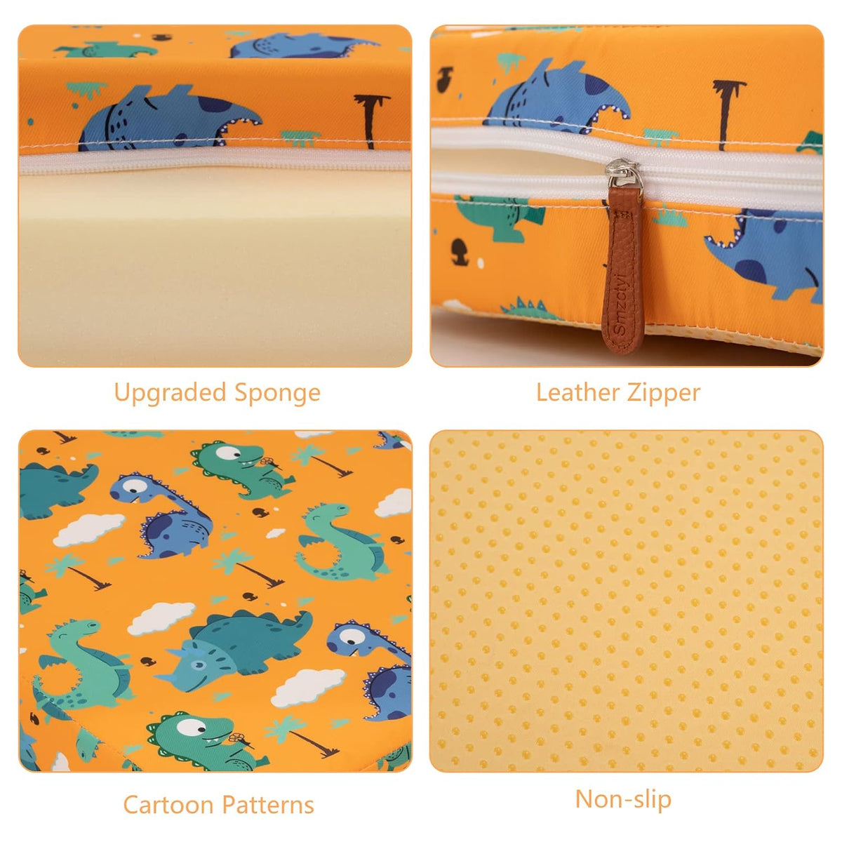 Toddler Booster Seat for Dining Table, Removable Chair Cushion