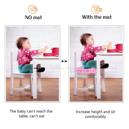 Toddler Booster Seat for Dining Table, Removable Chair Cushion