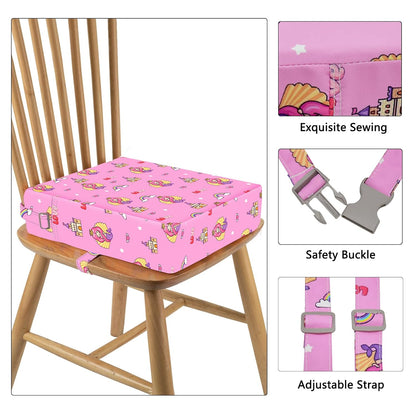 Toddler Booster Seat for Dining Table, Removable Chair Cushion